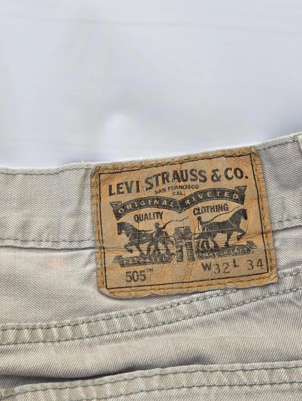 Levi's 505 W32 Thrashed Distressed Paint Splatter Grunge Workwear Jeans